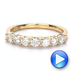 14k Yellow Gold Custom Diamond Wedding Ring - Video -  107214 - Thumbnail