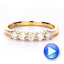 18k Yellow Gold 18k Yellow Gold Custom Diamond Wedding Ring - Video -  107216 - Thumbnail