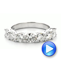 14k White Gold 14k White Gold Seven Stone Diamond Wedding Ring - Video -  107287 - Thumbnail