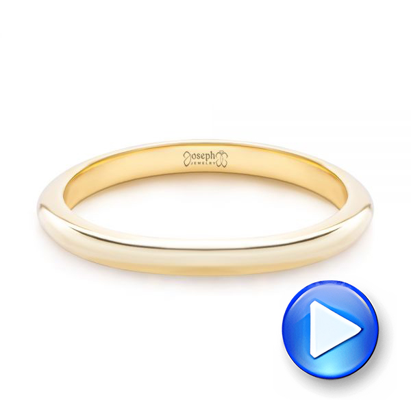 18k Yellow Gold Classic Wedding Ring - Video -  107290 - Thumbnail