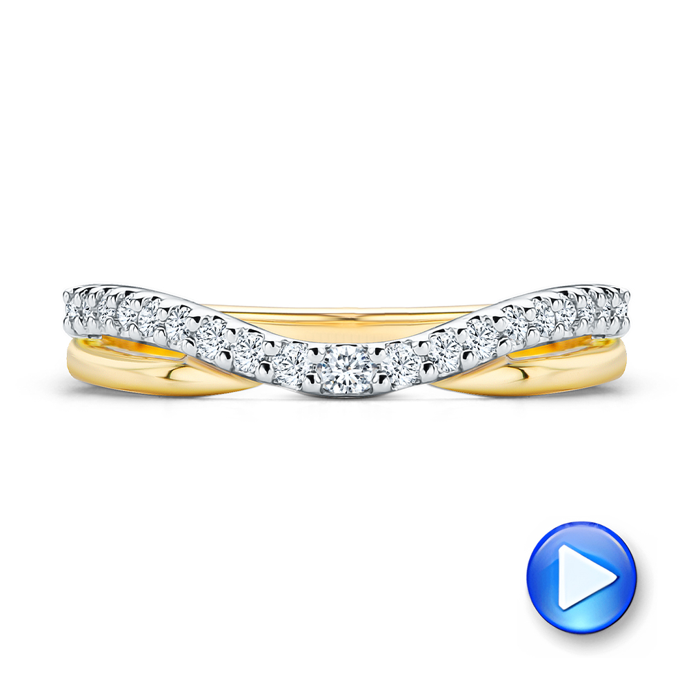 14k Yellow Gold 14k Yellow Gold Twist Style Diamond Ring - Video -  107910 - Thumbnail