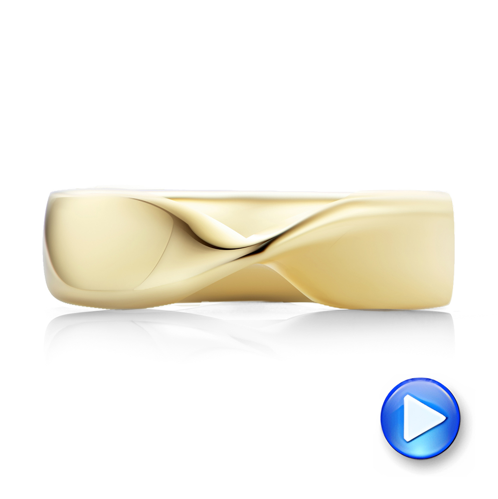 14k Yellow Gold 14k Yellow Gold Infinity Twist Wedding Band - Video -  108037 - Thumbnail