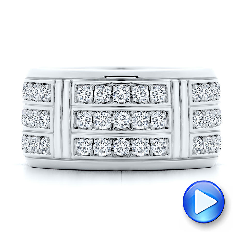 14k Yellow Gold 14k Yellow Gold Men's Diamond Wedding Band - Video -  108159 - Thumbnail