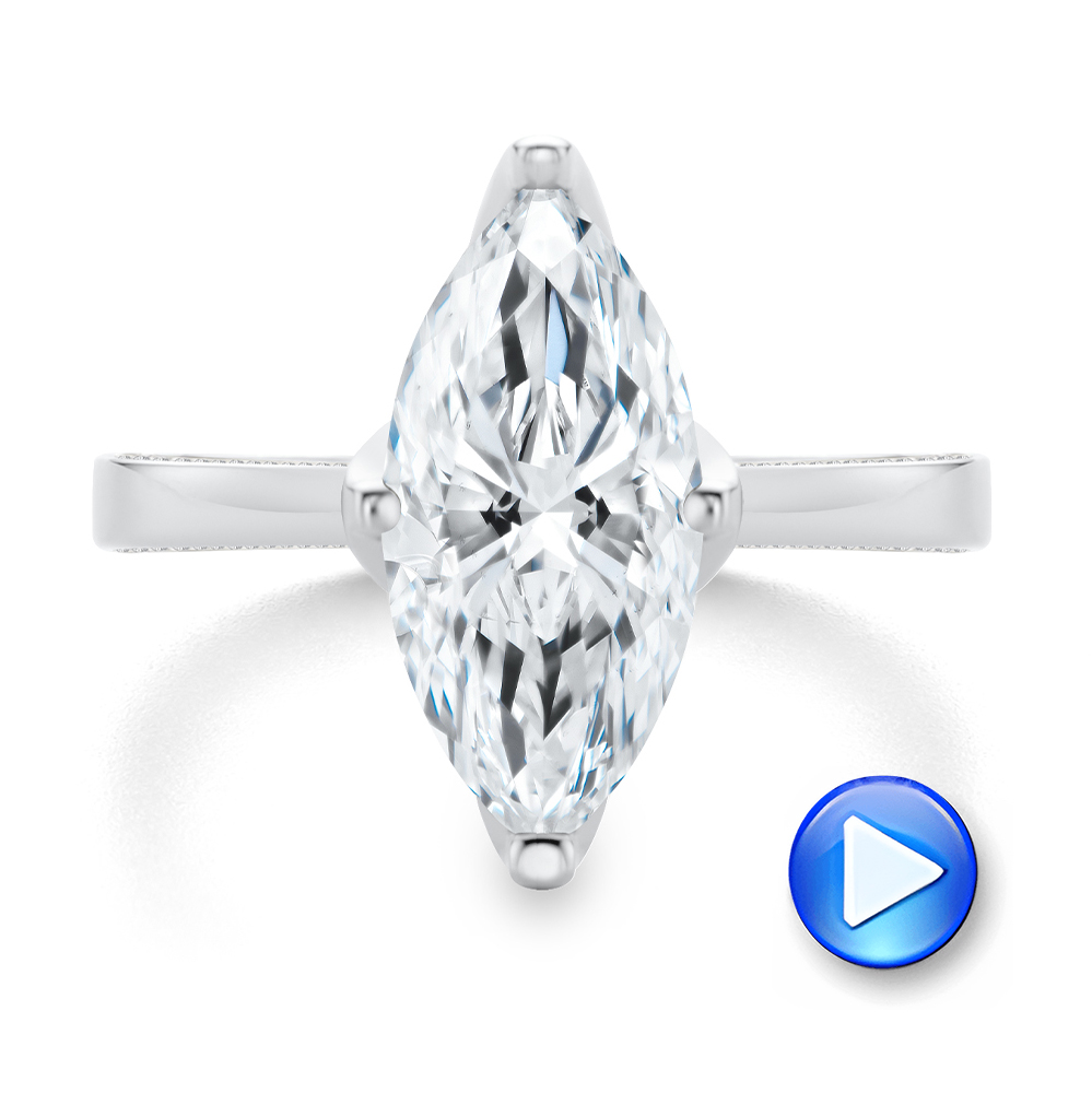 14k Yellow Gold 14k Yellow Gold Marquise Lotus Diamond Engagement Ring - Video -  108269 - Thumbnail