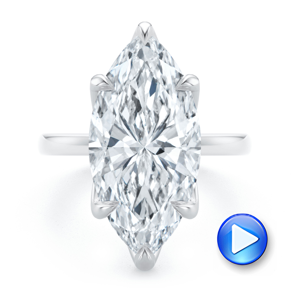 Lotus Head Marquise Diamond Solitaire Engagement Ring - Video of the original design