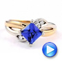 18k Yellow Gold Custom Tanzanite And Diamond Ring - Video -  1433 - Thumbnail