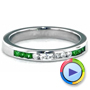  Platinum Custom Diamond And Tsavorite Anniversary Band - Video -  1105 - Thumbnail