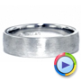 18k White Gold 18k White Gold Custom Men's Band - Video -  1109 - Thumbnail