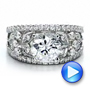  18K Gold Diamond And Filigree Engagement Ring - Vanna K - Video -  100109 - Thumbnail