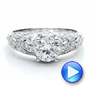 18k White Gold Micropave Diamond Engagement Ring - Vanna K - Video -  1454 - Thumbnail