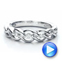 18k White Gold Tension Set Diamond Band With Matching Engagement Ring - Vanna K - Video -  1461 - Thumbnail