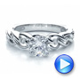 18k White Gold Diamond Engagement Ring - Vanna K - Video -  1460 - Thumbnail