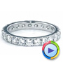 14k White Gold 14k White Gold Custom Diamond Women's Eternity Band - Video -  1130 - Thumbnail