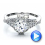  18K Gold Antique Engagement Ring - Vanna K - Video -  100064 - Thumbnail