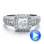  18K Gold Pave Engagement Ring - Vanna K - Video -  100061 - Thumbnail