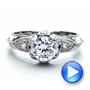  14K Gold 14K Gold Knife Edge Diamond Engagement Ring - Vanna K - Video -  100105 - Thumbnail