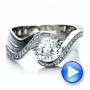  Platinum Custom Diamond Engagement Ring - Video -  100069 - Thumbnail