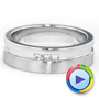 14k White Gold 14k White Gold Custom Men's Princess Cut Diamond Band - Video -  1223 - Thumbnail