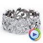 18k White Gold Organic Diamond Eternity Band - Video -  1227 - Thumbnail