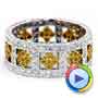  Platinum And 18K Gold Platinum And 18K Gold Two-tone Yellow And White Diamond Eternity Band - Video -  1233 - Thumbnail
