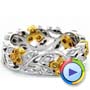 18k White Gold And 14K Gold 18k White Gold And 14K Gold Two-tone Diamond Women's Anniversary Band - Video -  1252 - Thumbnail