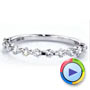  18K Gold Bezel Set Diamond Women's Wedding Band - Video -  1253 - Thumbnail