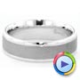 18k White Gold 18k White Gold Custom Men's Band - Video -  1270 - Thumbnail