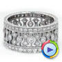 14k White Gold Diamond Women's Anniversary Band - Video -  1299 - Thumbnail