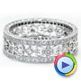 18k White Gold Diamond Women's Anniversary Band - Video -  1300 - Thumbnail