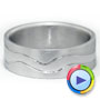 14k White Gold 14k White Gold Custom Men's Wedding Band - Video -  1303 - Thumbnail