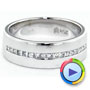 18k White Gold Custom Diamond Men's Wedding Band - Video -  1306 - Thumbnail