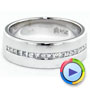 14k White Gold 14k White Gold Custom Diamond Men's Wedding Band - Video -  1306 - Thumbnail