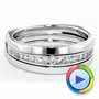 14k White Gold Custom Diamonds Wedding Band - Video -  1307 - Thumbnail