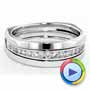 14k White Gold Custom Diamonds Wedding Band - Video -  1307 - Thumbnail