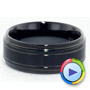 Men's Tungsten Ring With Side Rails - Video -  1338 - Thumbnail