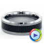 Tungsten Ring With Carbon Fiber Finish - Video -  1350 - Thumbnail