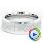 Men's Tungsten Ring With Pattern Finish - Video -  1353 - Thumbnail