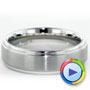 Men's Brushed Tungsten Ring - Video -  1358 - Thumbnail