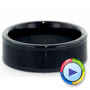 Men's Brushed Black Tungsten Ring - Video -  1360 - Thumbnail