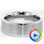 Men's Brushed Tungsten Ring - Video -  1361 - Thumbnail
