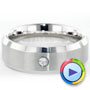 Men'stungsten And Diamond Ring - Video -  1368 - Thumbnail