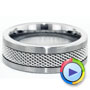 Men's Tungsten and Steel Ring - Video -  1369 - Thumbnail