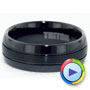 Men's Black Tungsten Ring - Video -  1372 - Thumbnail