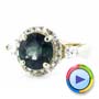 14k Yellow Gold Custom Emerald And Diamond Fashion Ring - Video -  1391 - Thumbnail