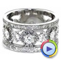 14k White Gold Custom Diamond Anniversary Band - Video -  1404 - Thumbnail