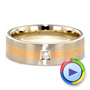  Platinum And 18k Rose Gold Platinum And 18k Rose Gold Custom Men's Wedding Band - Video -  1417 - Thumbnail