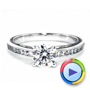  14K Gold Custom Diamond Engagement Ring - Video -  1426 - Thumbnail