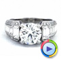 18k White Gold 18k White Gold Custom Diamond Engagement Ring - Video -  1434 - Thumbnail