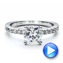 14k White Gold 14k White Gold Custom Classic Engagement Ring - Video -  1469 - Thumbnail