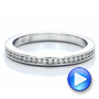 18k White Gold Women's Channel Set Wedding Band - Video -  1474 - Thumbnail